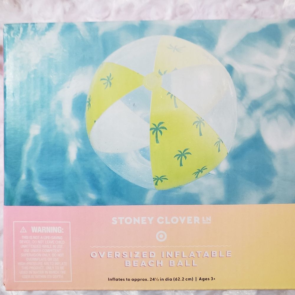 Stoney Clover Lane x Target oversized inflatable palm tree beach ball